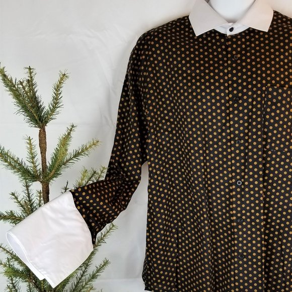 Avanti Uomo Black & Tan w/ White French Cuff - Picture 5 of 8